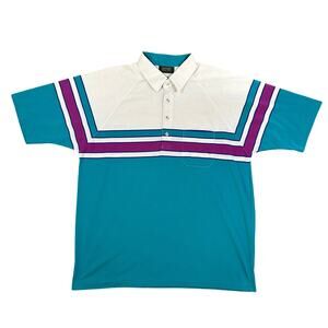 Vintage 80s Jantzen Natural Touch Polo Shirt Men’s XL Golf Single Stitch